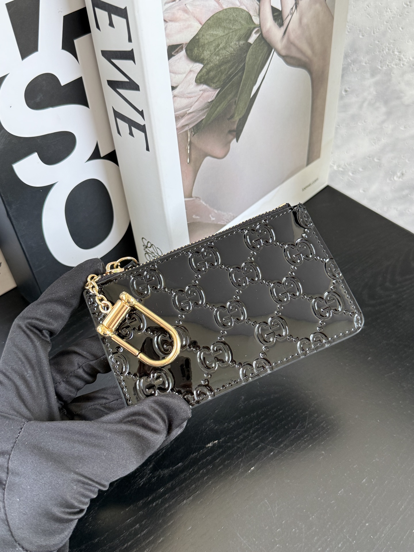 【GUCCI-古奇】型号:黑色零钱包实用每一个细节都将古驰的精彩内涵表现得淋漓尽致💯质量保证！