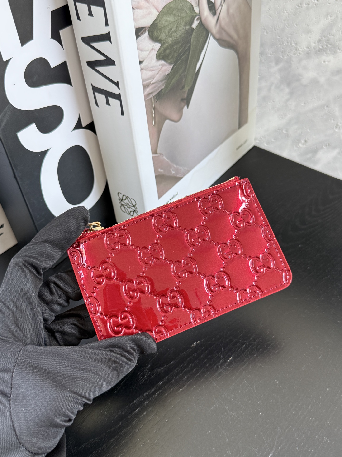 【GUCCI-古奇】型号:红色零钱包实用每一个细节都将古驰的精彩内涵表现得淋漓尽致💯质量保证！