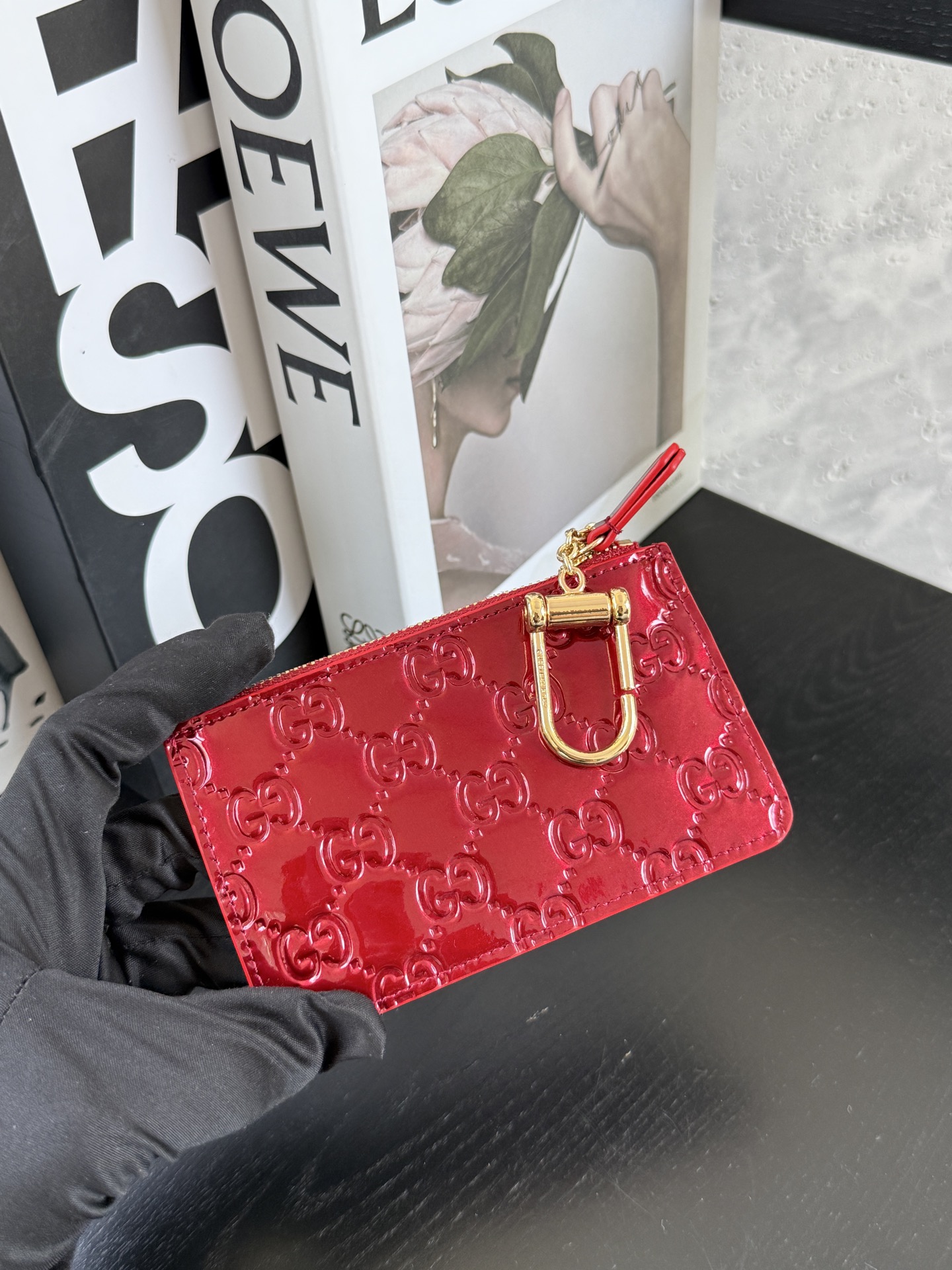【GUCCI-古奇】型号:红色零钱包实用每一个细节都将古驰的精彩内涵表现得淋漓尽致💯质量保证！