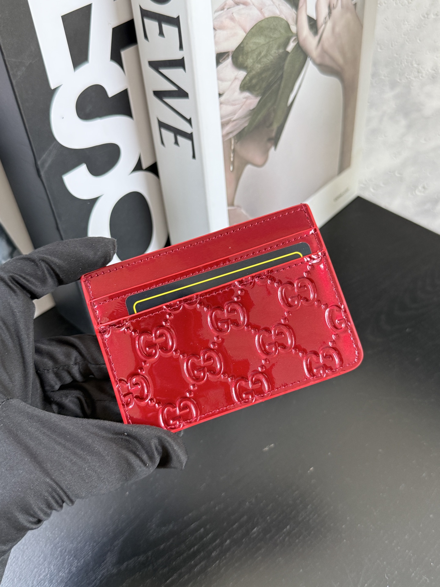 【GUCCI-古奇】型号:红色卡包实用每一个细节都将古驰的精彩内涵表现得淋漓尽致💯质量保证！
