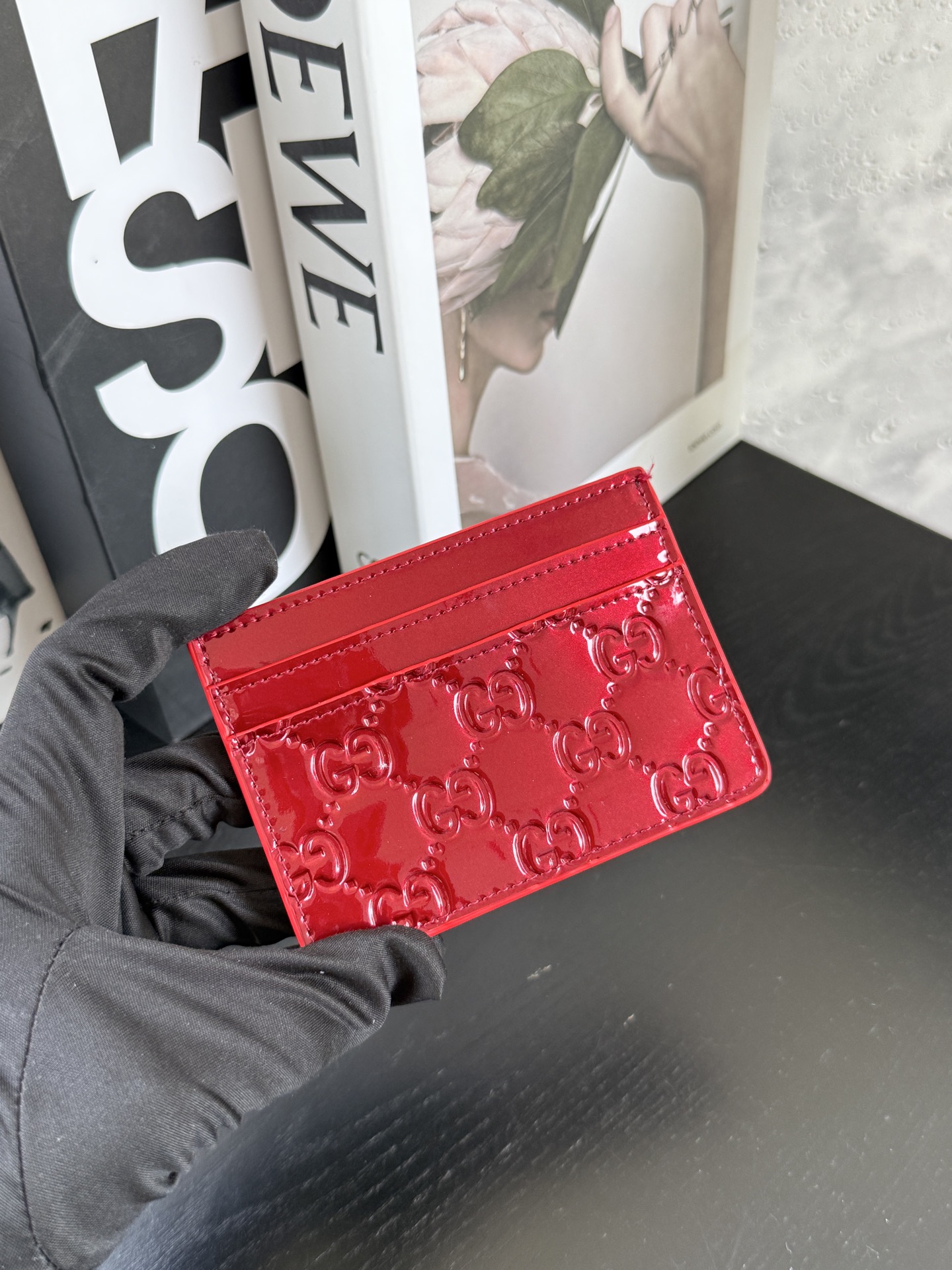 【GUCCI-古奇】型号:红色卡包实用每一个细节都将古驰的精彩内涵表现得淋漓尽致💯质量保证！