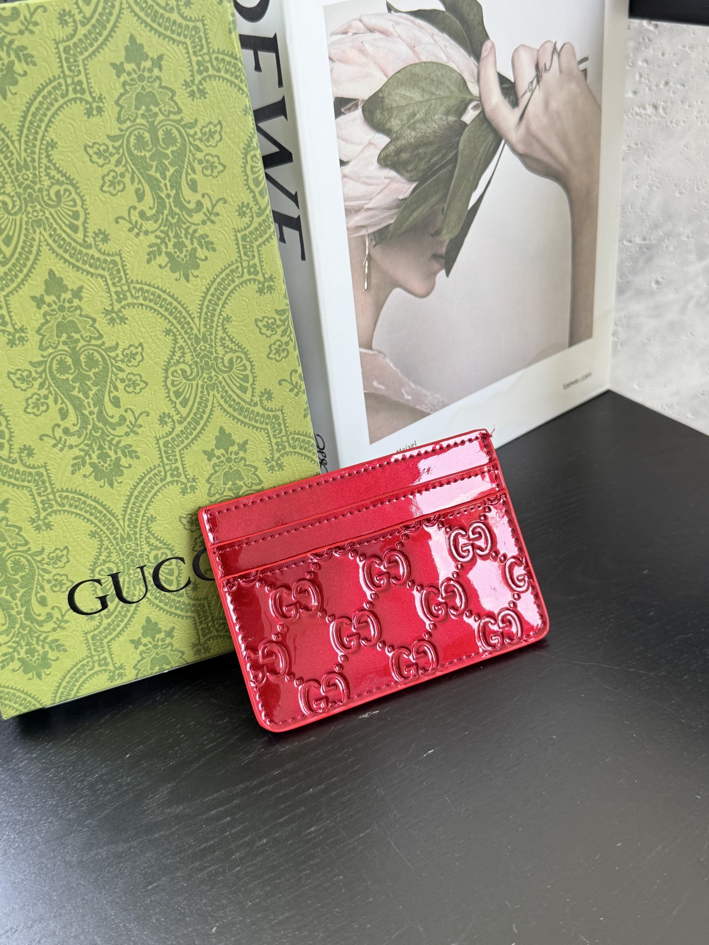 【GUCCI-古奇】型号:红色卡包实用每一个细节都将古驰的精彩内涵表现得淋漓尽致💯质量保证！