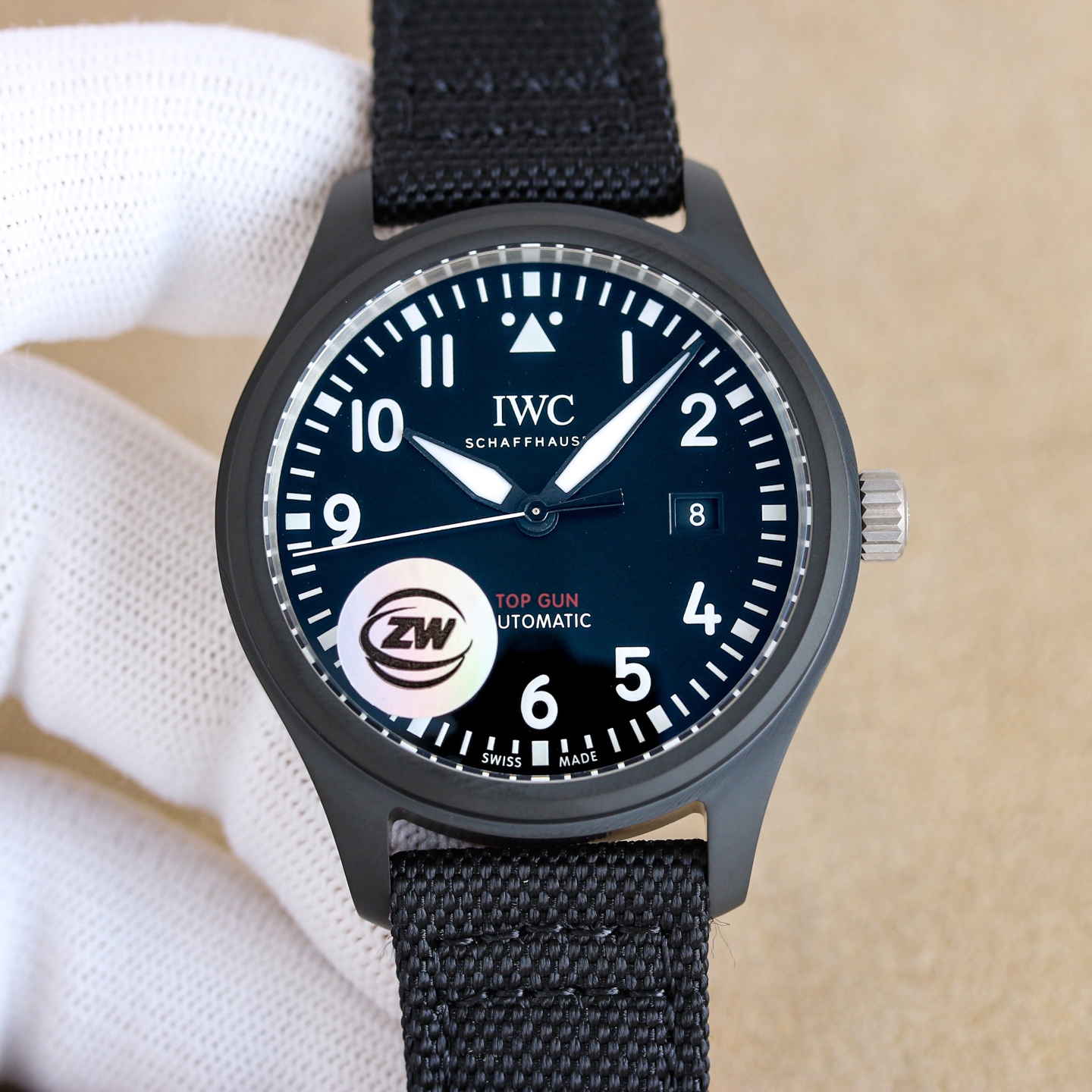 NO:703426,Black White Blue 2892 Black White Blue 1450 [ZW’s new masterpiece and ingenuity inherits the IWC Pilot’s True Ceramic Series Watch] Exclusive customized version!  The three-hand calendar 41MM watch is launched in a black, white and blue dial version, using a minimalist black and white contrast to present a sharper visual style. It adopts a newly developed 'luminous digital dial' to greatly improve the reading experience at night. It is equipped with an original imported -2892 self-winding movement with a swing frequency of 28800vph and a power reserve of 72 hours.  The original case is made of ceramic integrated, which is wear-resistant and corrosion-resistant, and its texture is comparable to the original. The original titanium buckle is paired with a black fabric strap, and the exquisitely polished titanium metal bottom is decorated with an embossed pattern, giving it a three-dimensional personality!  ZW boutiques are on sale in limited edition, welcome to taste!  You will get a pair of your choice (belt-cloth tape-tape) upon placing an order,,iwc19860909黑 白蓝 2892黑 白蓝1450【ZW全新力作匠心传承IWC万国飞行员真陶瓷系列腕表】独家定制版本！ 大三针日历41MM腕表,推出黑色白色蓝色表盘版本,采用极简的黑白对比呈现更犀利的视觉风格. 采用全新研发的「夜光数字表盘」,大幅提高夜间的读时体验. 搭载原装进口-2892自动上链机芯,摆频28800vph,动力储备72小时. 原壳采用陶瓷一体化,耐磨抗腐蚀,质感媲美原装,原版钛扣搭配黑色织物表带,精品打磨钛金属表底装饰浮雕图案,立体个性！ ZW精品限量发售,欢迎品鉴！ 下单即送（皮带-布带-胶带）任选一副,,iwc,Watch