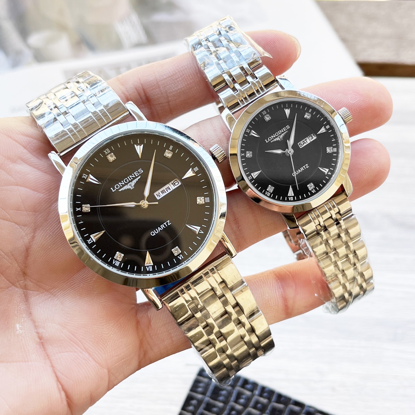 NO:724032,White shell, gold shell, steel band 20 Longines Couple Watch Original Imported Quartz Movement Mineral Glass Mirror 316L Stainless Steel Case Diameter Male 40mm Female 30mm Thickness 8mm If the sun stops its dazzling light today, then your smile will light up my whole world, longines19860909白壳、金壳、钢带20  浪琴 情侣腕表原装进口石英机芯 矿物质玻璃镜面 316L精钢表壳直径男40mm女30mm 厚8mm如果今天的阳光停止了它耀眼的光芒.那么你的一个微笑,将照亮我的整个世界,,longines,Watch