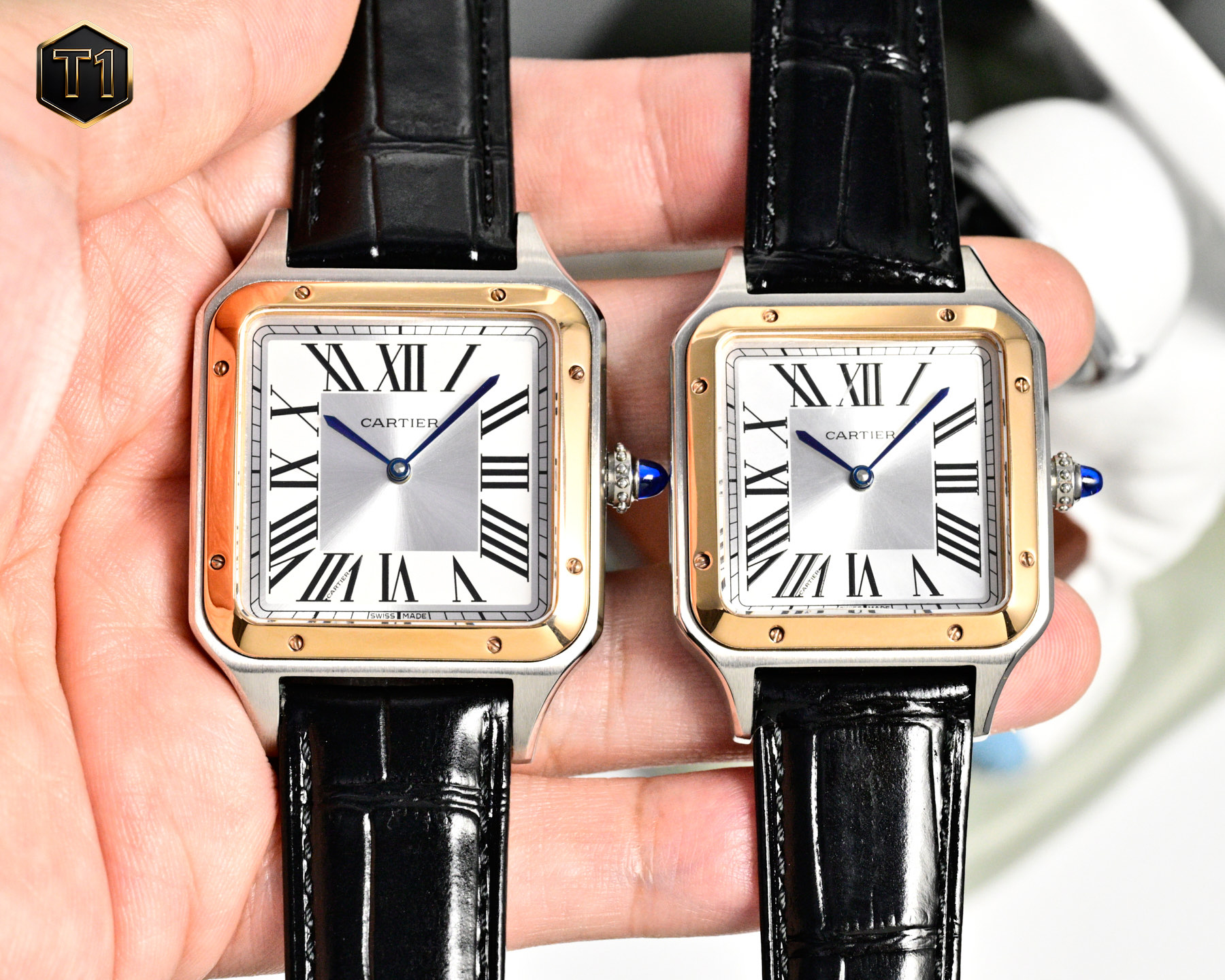NO:764157,White gold Cartier Santos-Dumont ultra-thin Dumont series watch, couple watch, unisex watch, 316L stainless steel case, blue spinel bead head, sunray pattern frosted effect, classic Roman numerals, sword-shaped blue steel hands, sapphire crystal mirror, Italian imported calfskin strap, stainless steel folding buckle. Equipped with a fully automatic movement, accurate travel time, zero repair.,,cartier,cowhide19860909白 金Santos-Dumont卡地亚山度士超薄杜蒙系列腕表,情侣对表,中性表款,316L精钢表壳,蓝色尖晶石圆珠把头,阳光射线纹饰磨砂效果,经典罗马数字时标,剑形蓝钢指针,蓝宝石水晶镜面,意大利进口小牛皮表带,精钢折叠式表扣.搭载全自动机芯,走时精准,零返修.,,cartier,cowhide,Watch