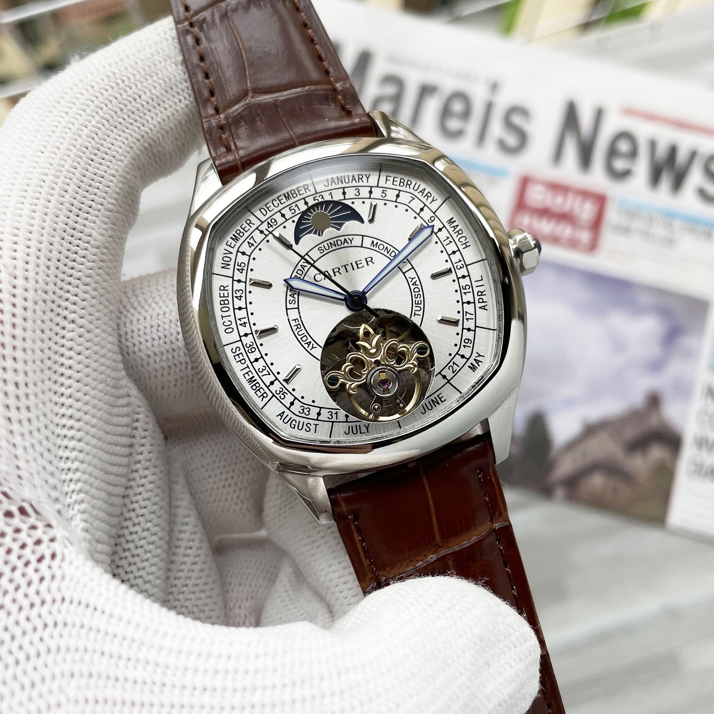 NO:896051,Unified octagonal shell series, exquisite and versatile [latest] Cartier's latest design big flywheel boutique [type] boutique men's watch [strap] genuine cowhide strap [movement] high-end fully automatic mechanical movement [mirror] mineral-strengthened glass (higher definition) elegant taste vast atmosphere unique ingenuity treasure for the wrist size 42mm diameter 12mm thick hot sale on the market!  Welcome to reprint!  ,,cartier,cowhide19860909统一 八角壳系列 精致百搭【最新】卡地亚最新设计大飞轮精品【类型】精品男士腕表【表带】真牛皮表带【机芯】高端全自动机械机芯【镜面】矿物质强化玻璃（更高清） 品味高雅 浩瀚大气 匠心独运 腕间瑰宝 尺寸直径42mm厚12mm热卖上市！欢迎转载！,,cartier,cowhide,Watch