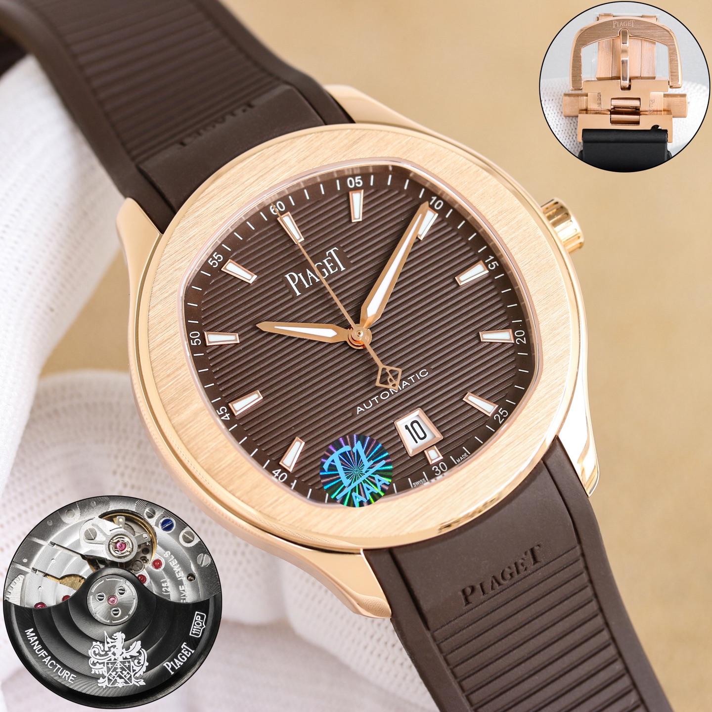 NO:943209,Tape platinum 50 diamonds, platinum 1350 diamonds 50, steel belt 100 TW Piaget ultra-thin PIAGET POLO series couple watch, known as the little Nautilus [Wangchai]!  (Piaget Couple Belt Model) An elegant sports watch that can be used for business or sports and leisure. Welcome to compare the details: 1. It is equipped with a customized version of 9015 modified 1110P automatic winding movement, with a power reserve of 50 hours. The 2316L I-shaped strap with horizontal brushed pattern beads echoes the shape of the case 'a circle in a square, a square in a circle'. Quick-release custom cowhide strap, please pay attention to the details, the color of the strap can be freely matched.  3Watch size: 429.3mm for men and 369.1mm for women. The size and thickness are consistent with the genuine product. 4Double-sided anti-glare sapphire crystal glass. Simple three-hand needle with 6 o'clock calendar. It is elegant and suitable for any occasion. The high-end watch full of sunshine and charm is paired with a polished and matte polished stainless steel bracelet, which perfectly matches the pillow-shaped dial of the round case with beautiful outline.  TW Piaget polo series, please look for exclusive details and welcome,,piaget,cowhide19860909胶带白 金 钻50 白金1350 钻50 钢带100 TW伯爵超薄PIAGET POLO系列情侣对表,人称小鹦鹉螺[旺柴]！(伯爵情侣皮带款)一款优雅的运动腕表,可商务亦可运动休闲.欢迎对比细节:1搭载定制版9015改1110P自动上链机芯,拥有50个小时的动力储存.2316L工字带搭配横向拉丝纹中珠呼应表壳“方中带圆,圆中带方”的造型.快拆定制牛皮表带,请认准 细节,皮带颜色可自由搭配. 3腕表尺寸:男款429.3mm.女款369.1mm.尺寸厚度均与正品一致.4表镜双面防眩目蓝宝石水晶玻璃. 简约大三针带6点位日历,上手优雅大气,适合于任何场合佩戴,充满阳光魅力的高级腕表搭配经抛光及雾面打磨的精钢表链,与轮廓优美的圆形表壳枕型表盘完美契合. TW伯爵polo系列,请认准独家细节欢迎,,piaget,cowhide,Watch