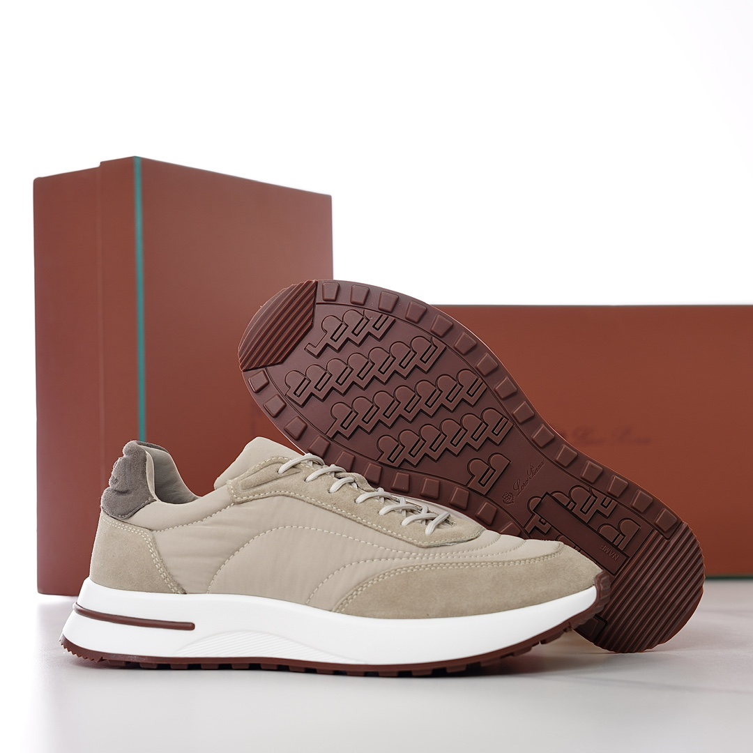 Loro Piana Men's Elastic Fabric Sneakers with Suede and Cushioning 4 i1735107585 1081 2