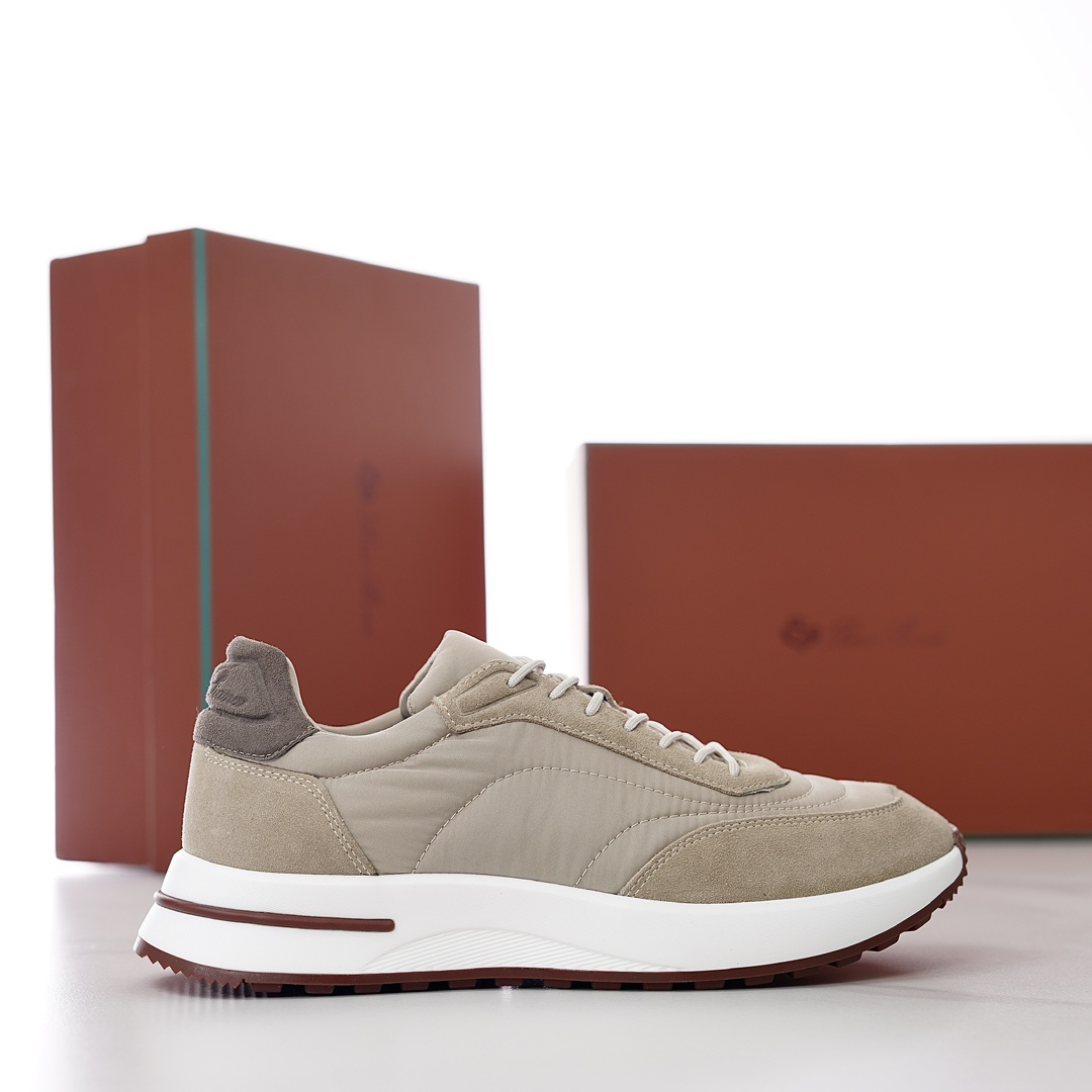 Loro Piana Men's Elastic Fabric Sneakers with Suede and Cushioning 2 i1735107585 3731 5