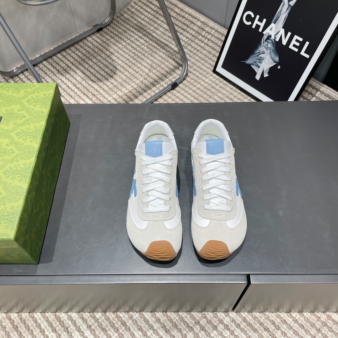 LOEWE Round Toe Suede and Leather Sneakers Designer Fashion Love Shoes 3 i1742455224 3348 0