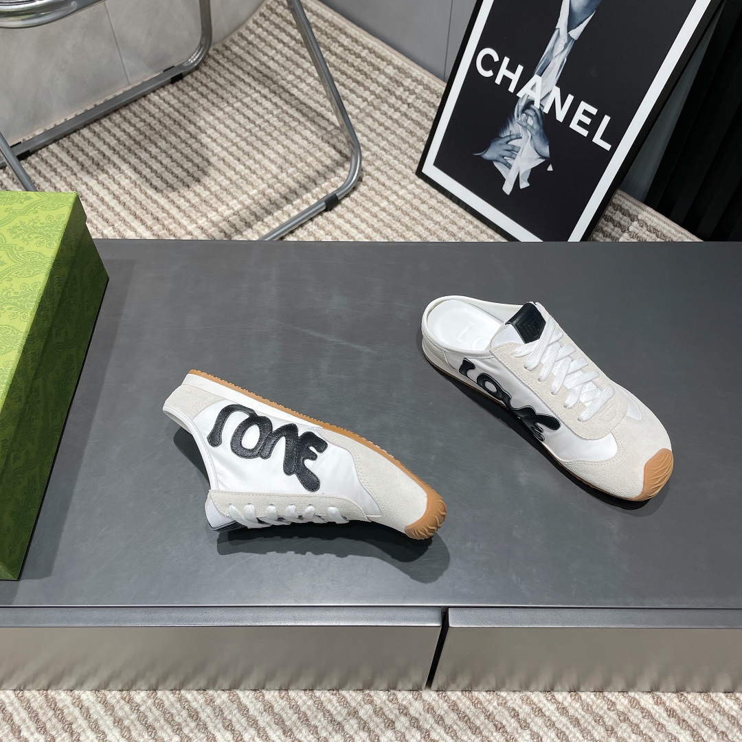 LOEWE White Leather and Suede Love Mule Sneakers Size 35-39 7 i1742455412 4538 0