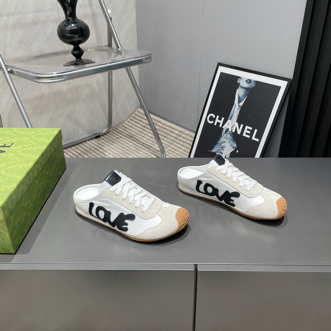 LOEWE White Leather and Suede Love Mule Sneakers Size 35-39 4 i1742455412 6956 6