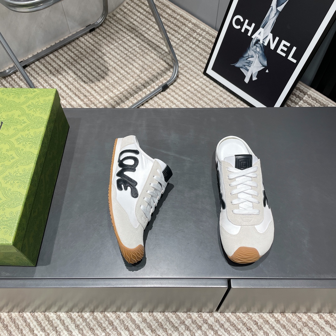 LOEWE White Leather and Suede Love Mule Sneakers Size 35-39 6 i1742455412 9140 2