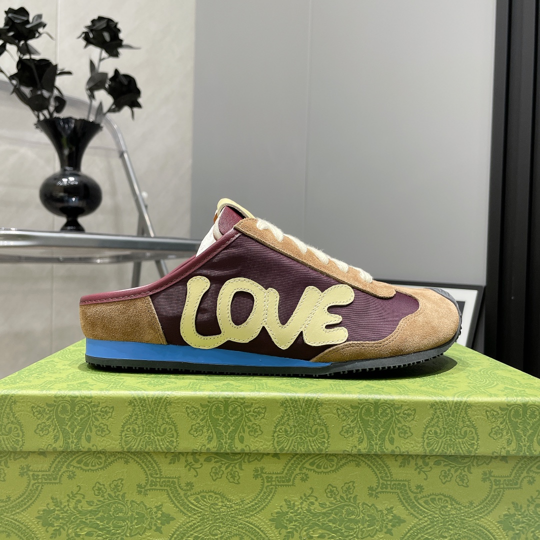 LOEWE Round Toe Color Block German Army Trainer Sneakers