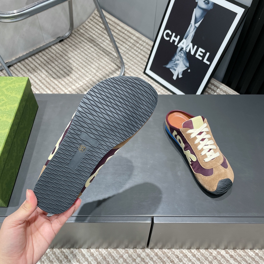 LOEWE Round Toe Color Block German Army Trainer Sneakers 10 i1742455525 4843 0