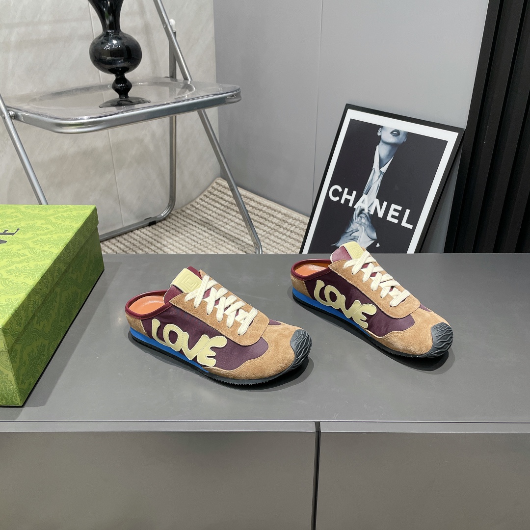 LOEWE Round Toe Color Block German Army Trainer Sneakers 4 i1742455525 5797 8