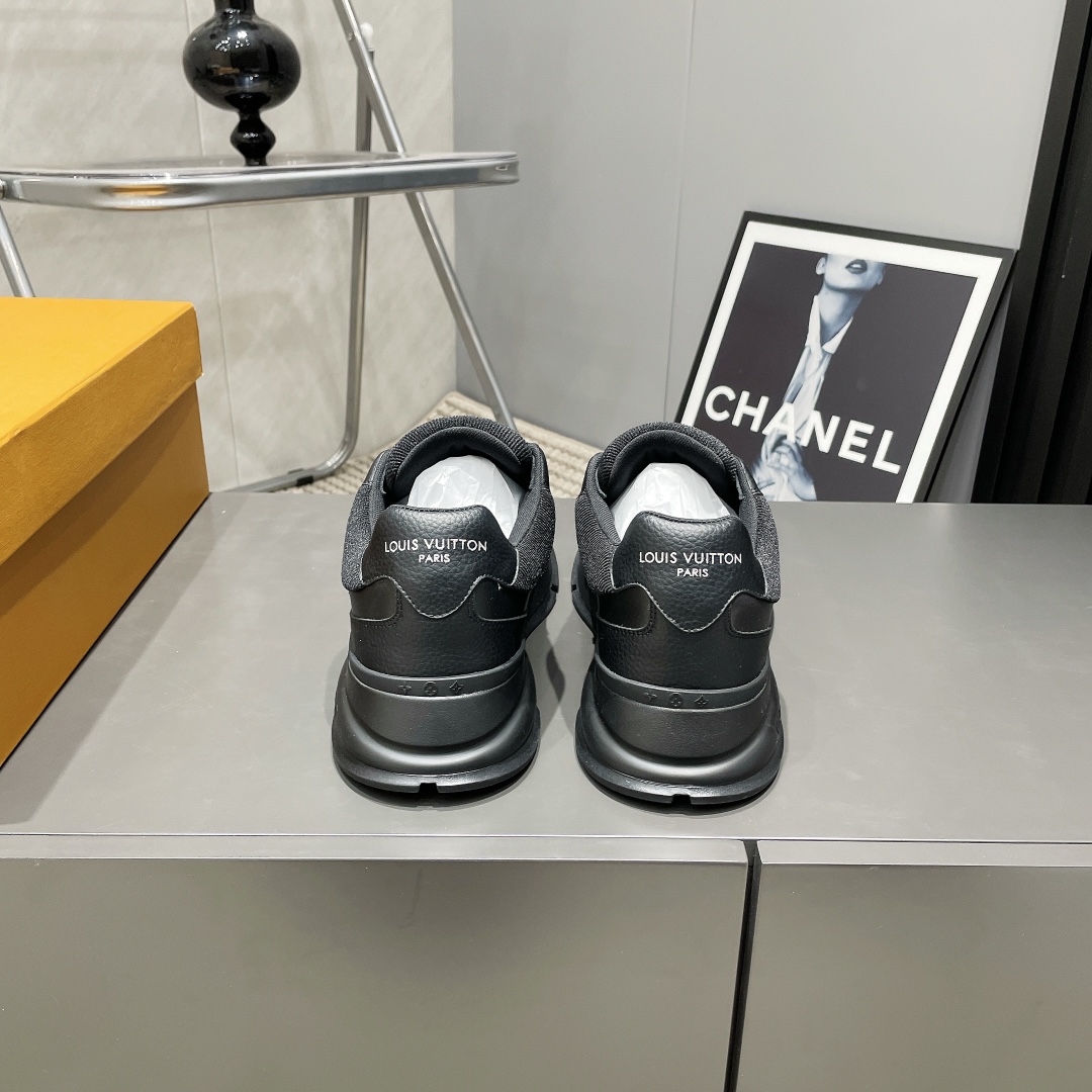Louis Vuitton 25 Spring Black Leather Sneakers with TPU Outsole 9 i1743246082 4763 2