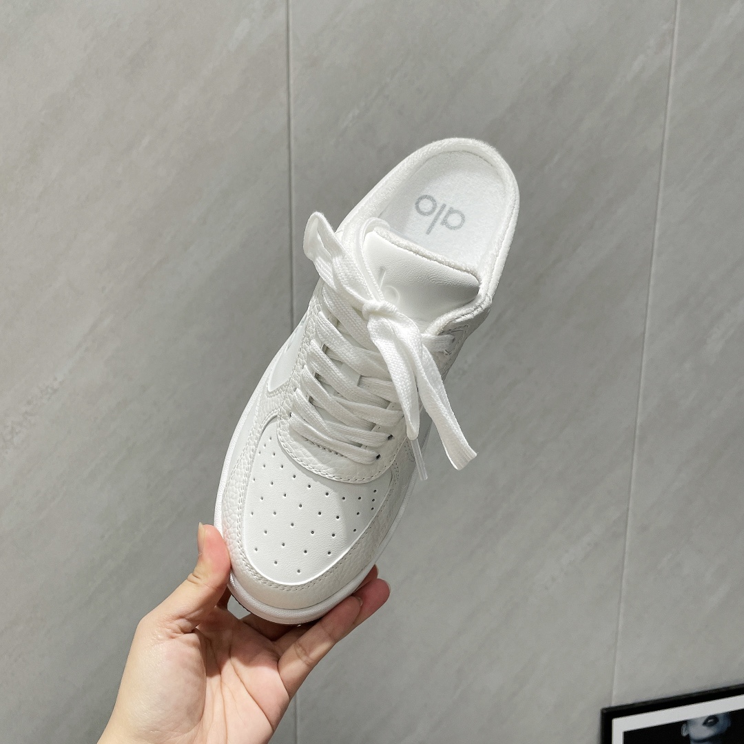 Alo Yoga Women's White Leather Platform Mule Sneakers, Comfortable and Stylish 8 i1744441941 5945 8