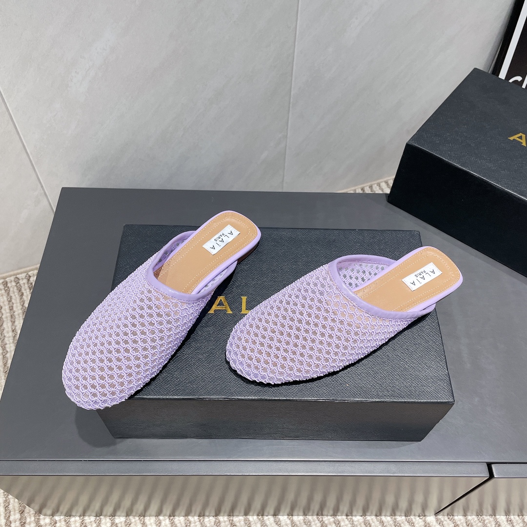 Alaïa Spring Half-Slipper Flats - Fashionable and Elegant Women's Shoes 5 i1746686130 4323 3
