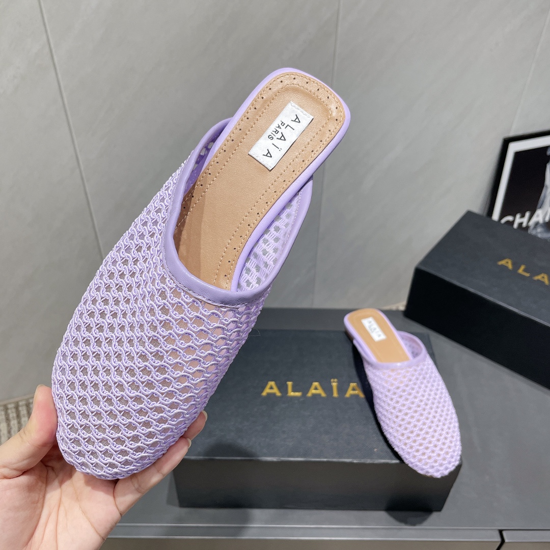 Alaïa Spring Half-Slipper Flats - Fashionable and Elegant Women's Shoes 8 i1746686130 5999 7