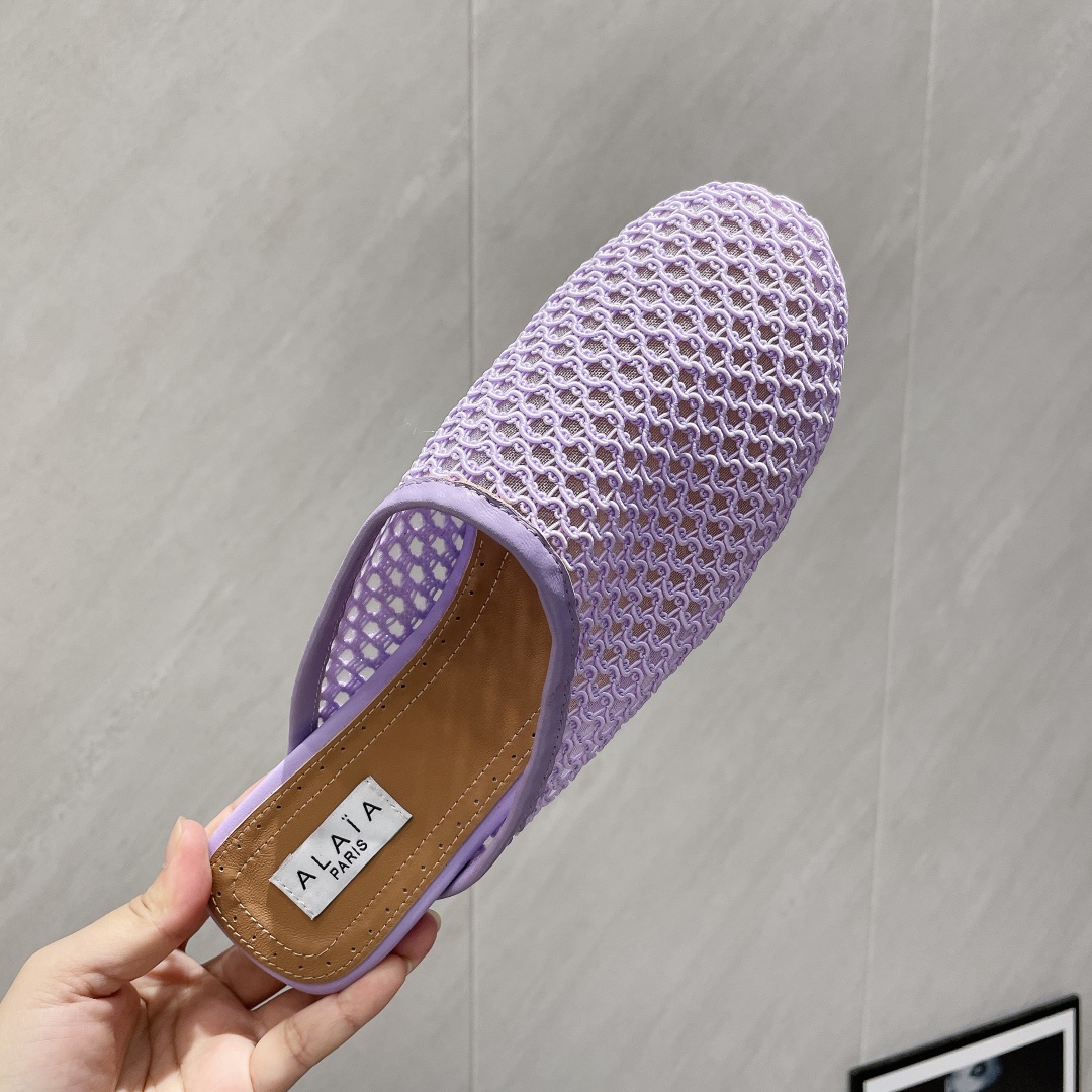 Alaïa Spring Half-Slipper Flats - Fashionable and Elegant Women's Shoes 7 i1746686130 8370 1