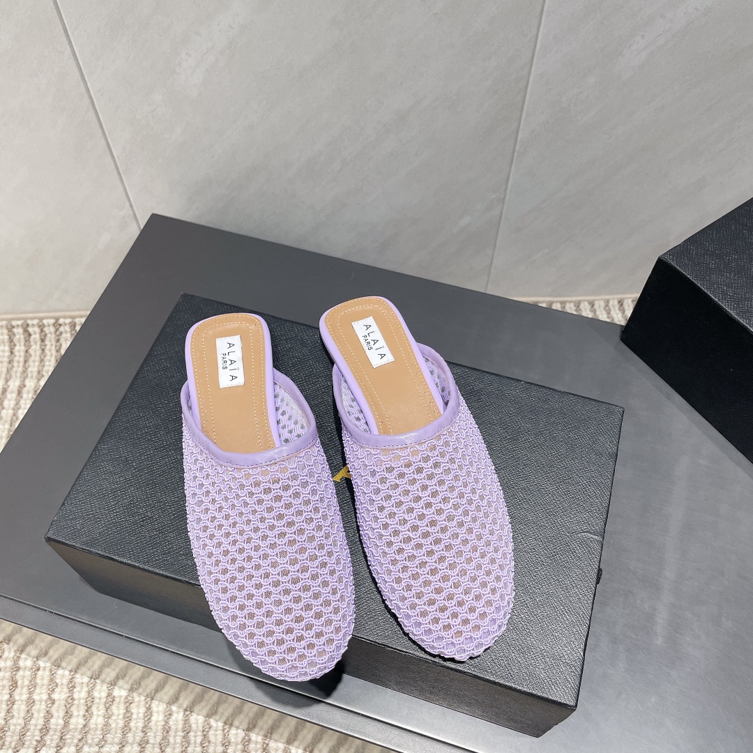 Alaïa Spring Half-Slipper Flats - Fashionable and Elegant Women's Shoes 9 i1746686142 7025 0