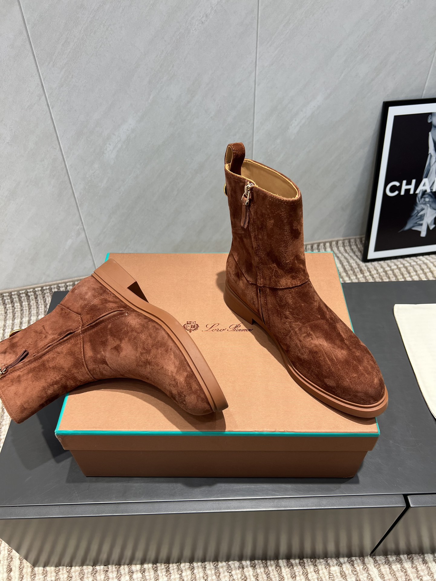 Loro Piana Women's Suede Round Toe Ankle Boots - Luxurious & Comfortable 8 i1755281921 4948 5
