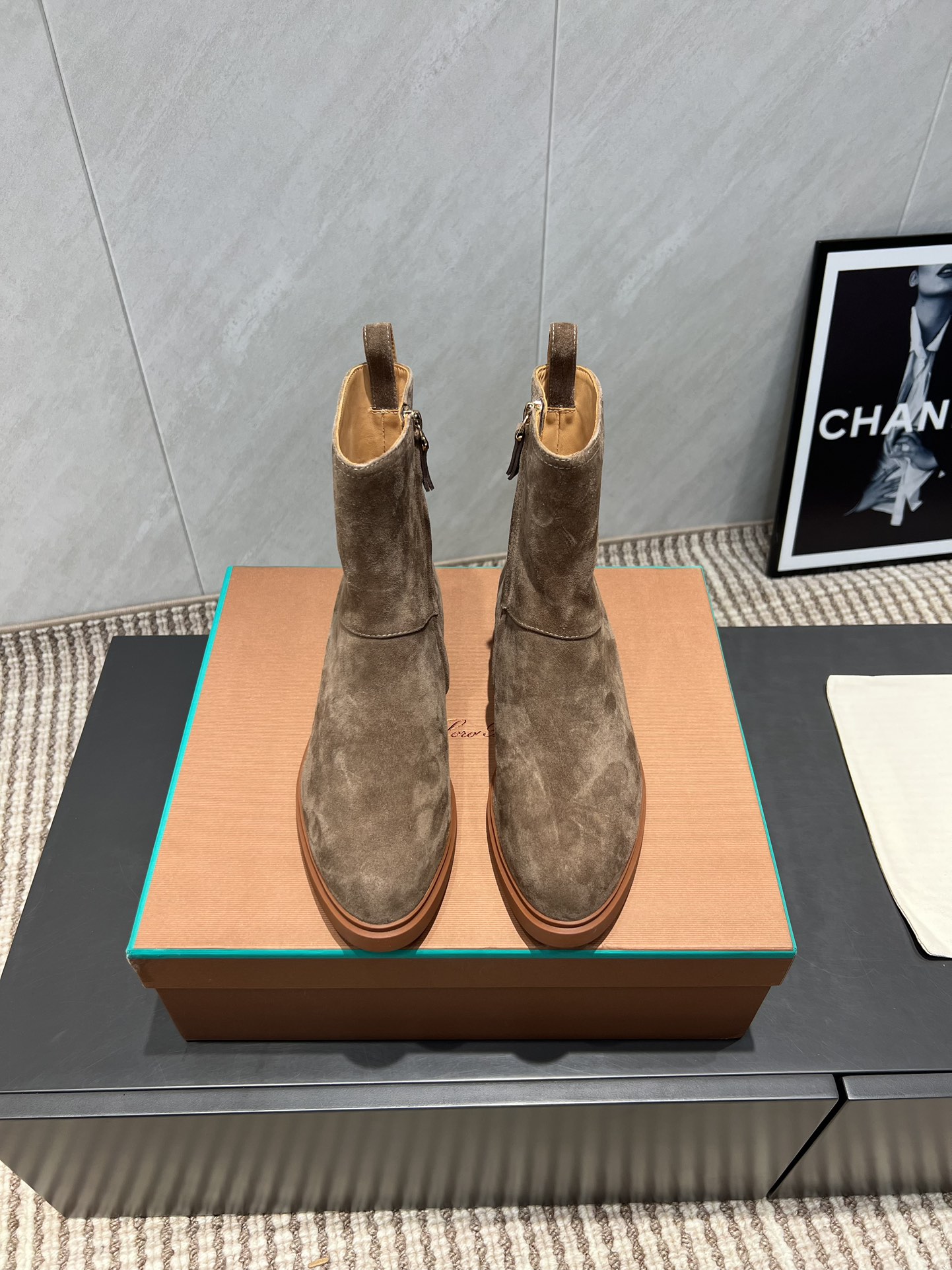 Loro Piana Dames Suède Enkellaarsjes - Stijlvol & Comfortabel - Diverse Maten