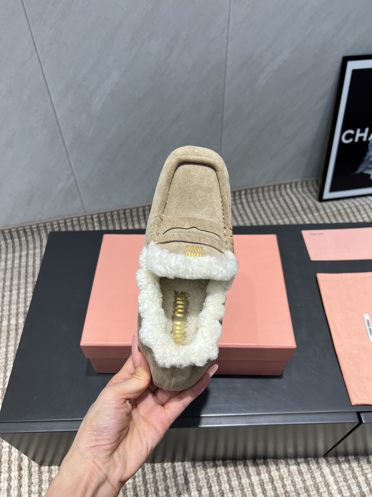 Miu Miu Women's Suede Loafers with Shearling Trim - Comfortable & Stylish 7 i1755415676 5507 2