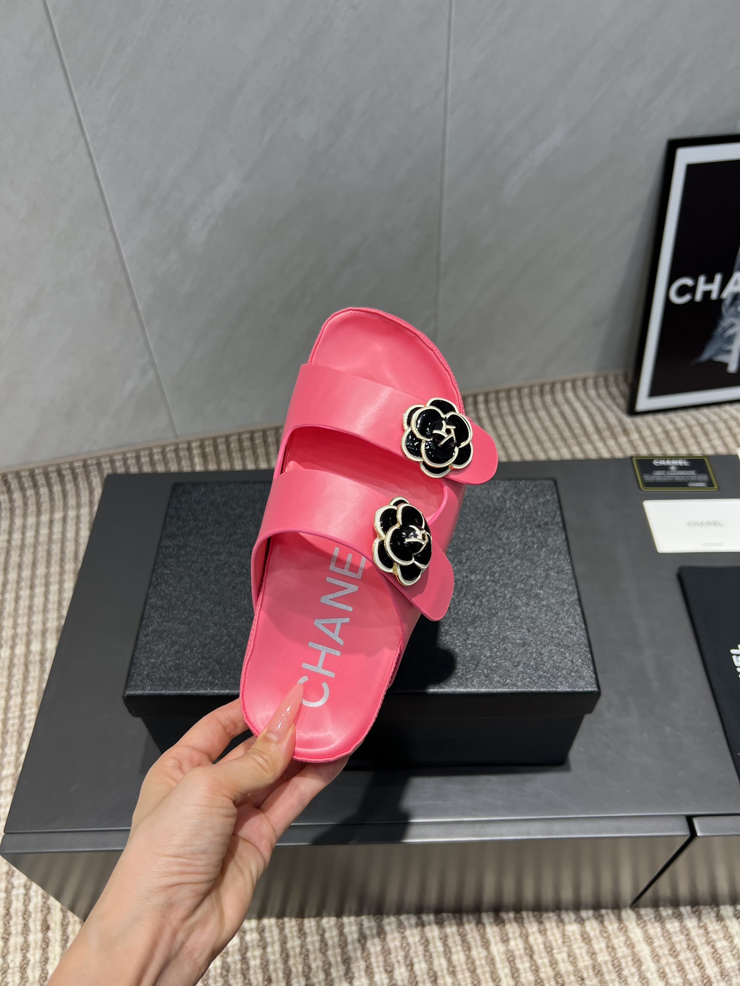 Chanel Flower Accent Beach Sandals | Chic & Comfortable Summer Slides 6 i1755418897 4525 1
