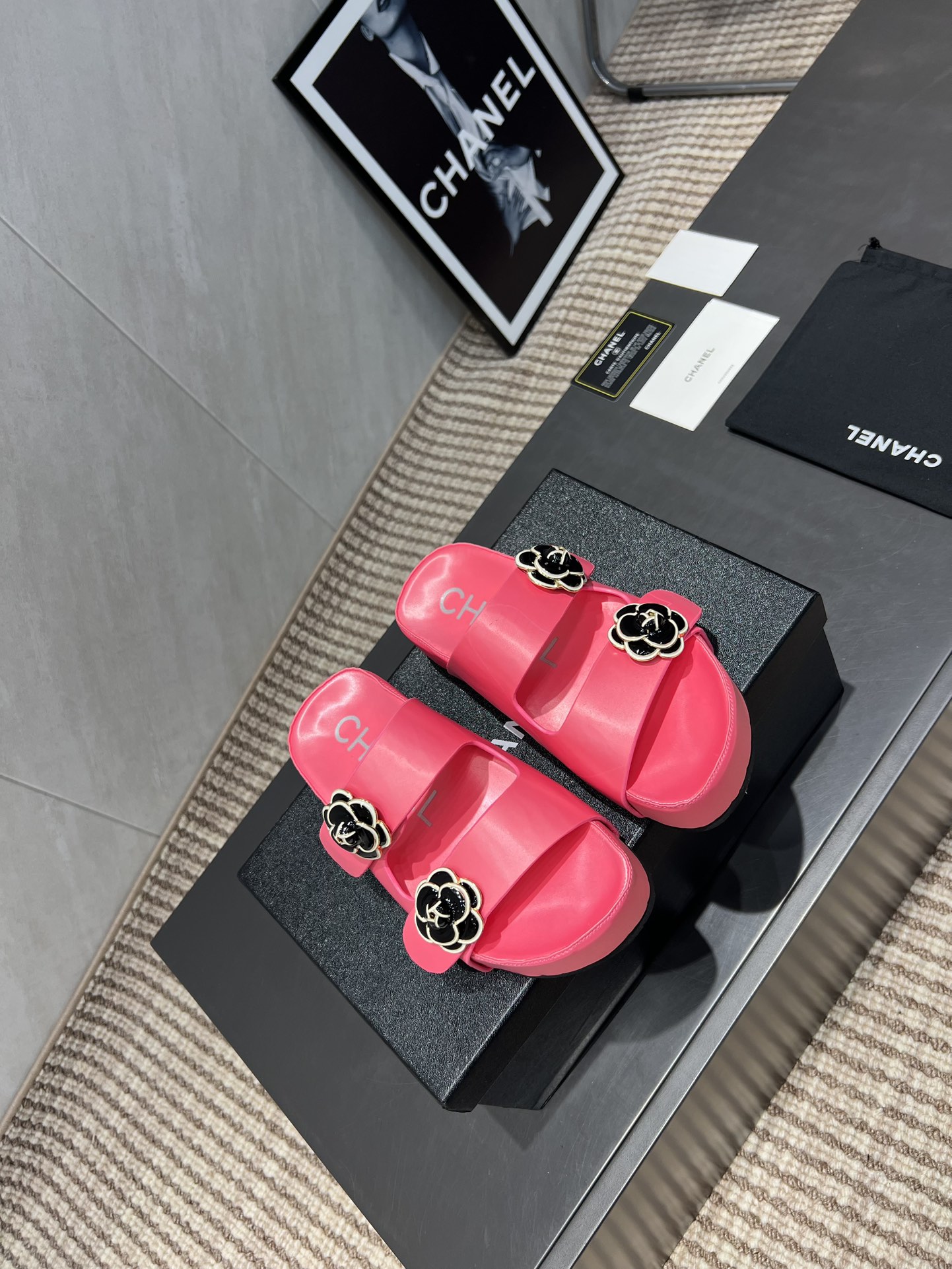 Chanel Flower Accent Beach Sandals | Chic & Comfortable Summer Slides 3 i1755418897 9527 0