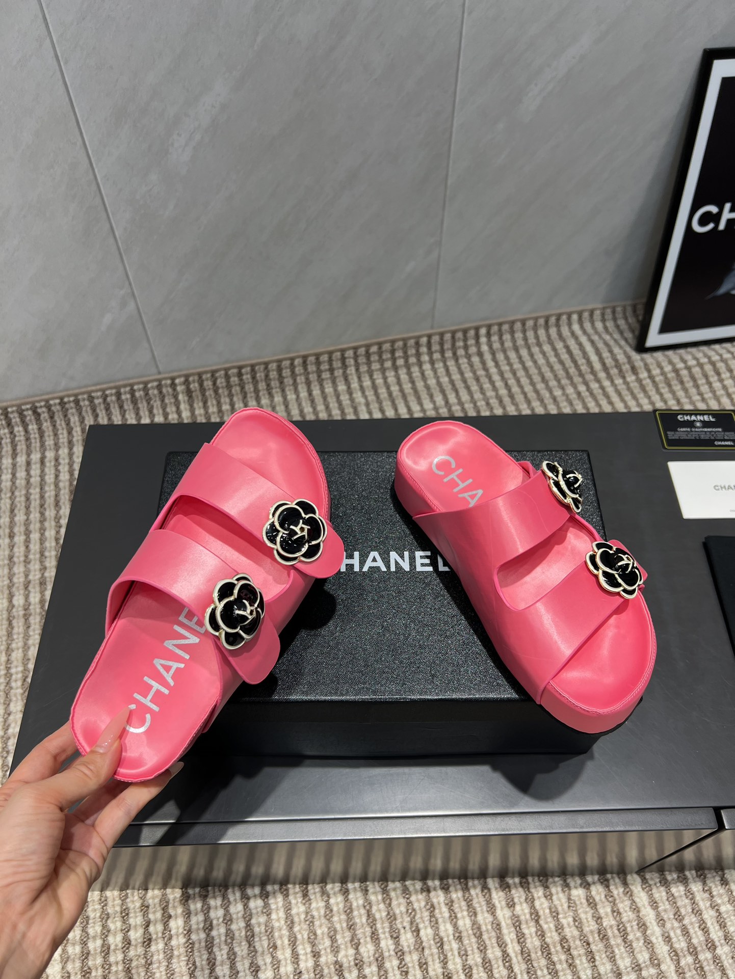 Chanel Flower Accent Beach Sandals | Chic & Comfortable Summer Slides 7 i1755418898 610 8