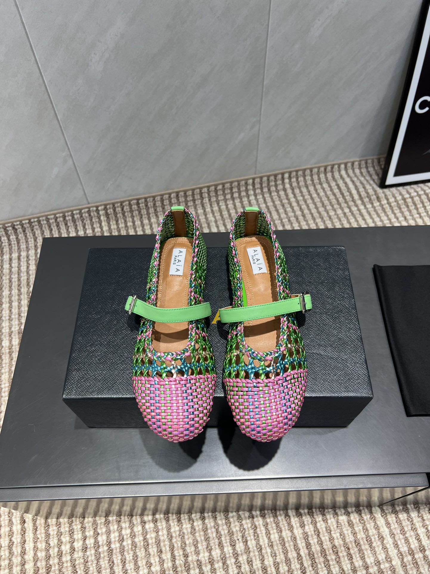 Alaia Round Toe Woven Ballet Flats Multicolor Leather, Size 36-39 2 i1755691308 6225 1