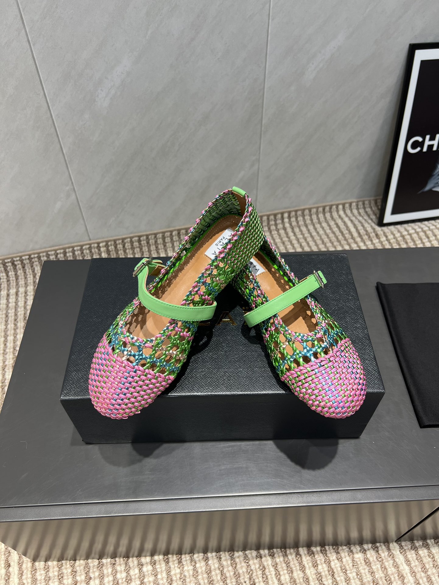 Alaia Round Toe Woven Ballet Flats Multicolor Leather, Size 36-39 5 i1755691309 3366 5