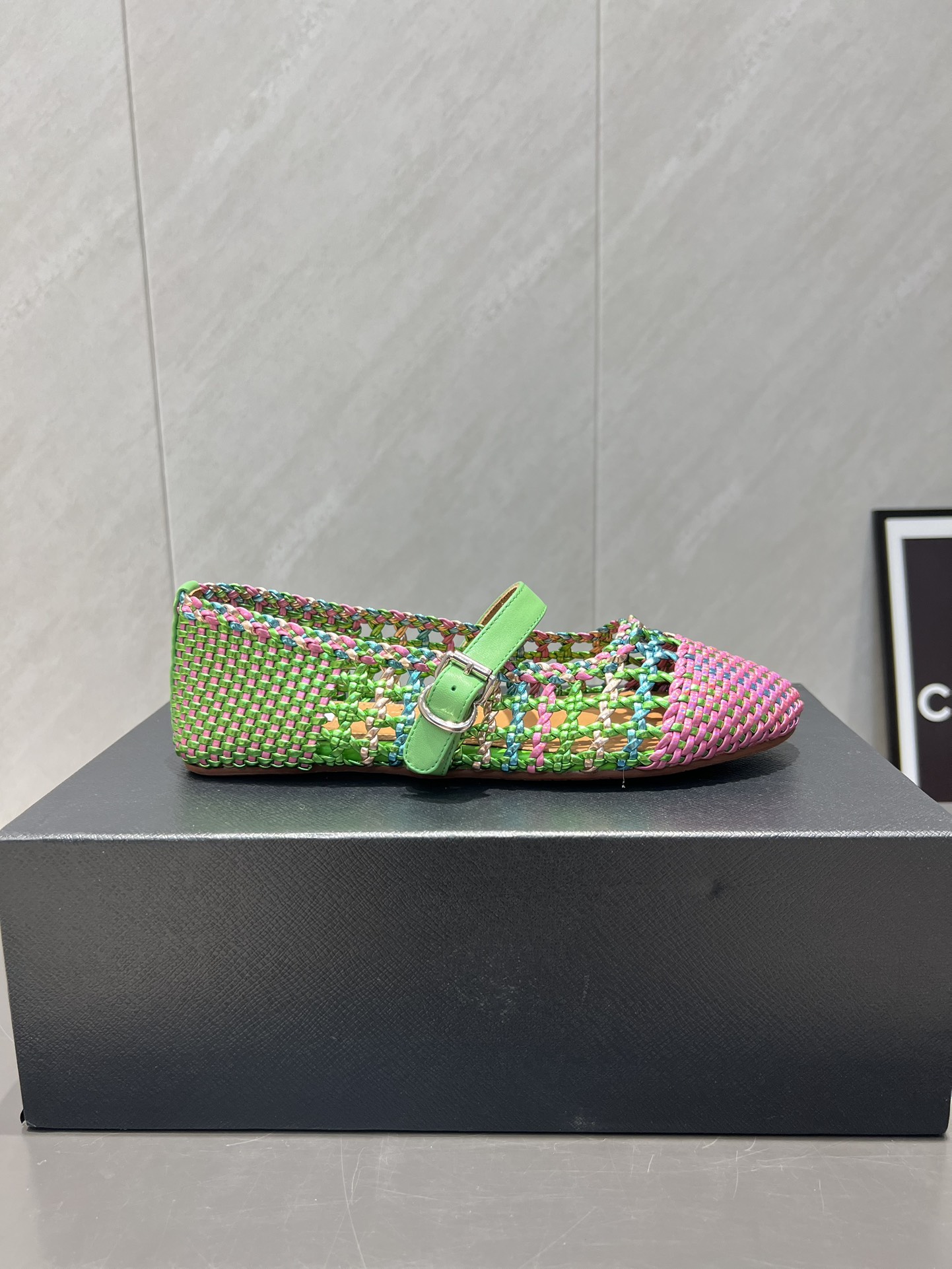 Alaia Round Toe Woven Ballet Flats Multicolor Leather, Size 36-39 6 i1755691309 5002 2