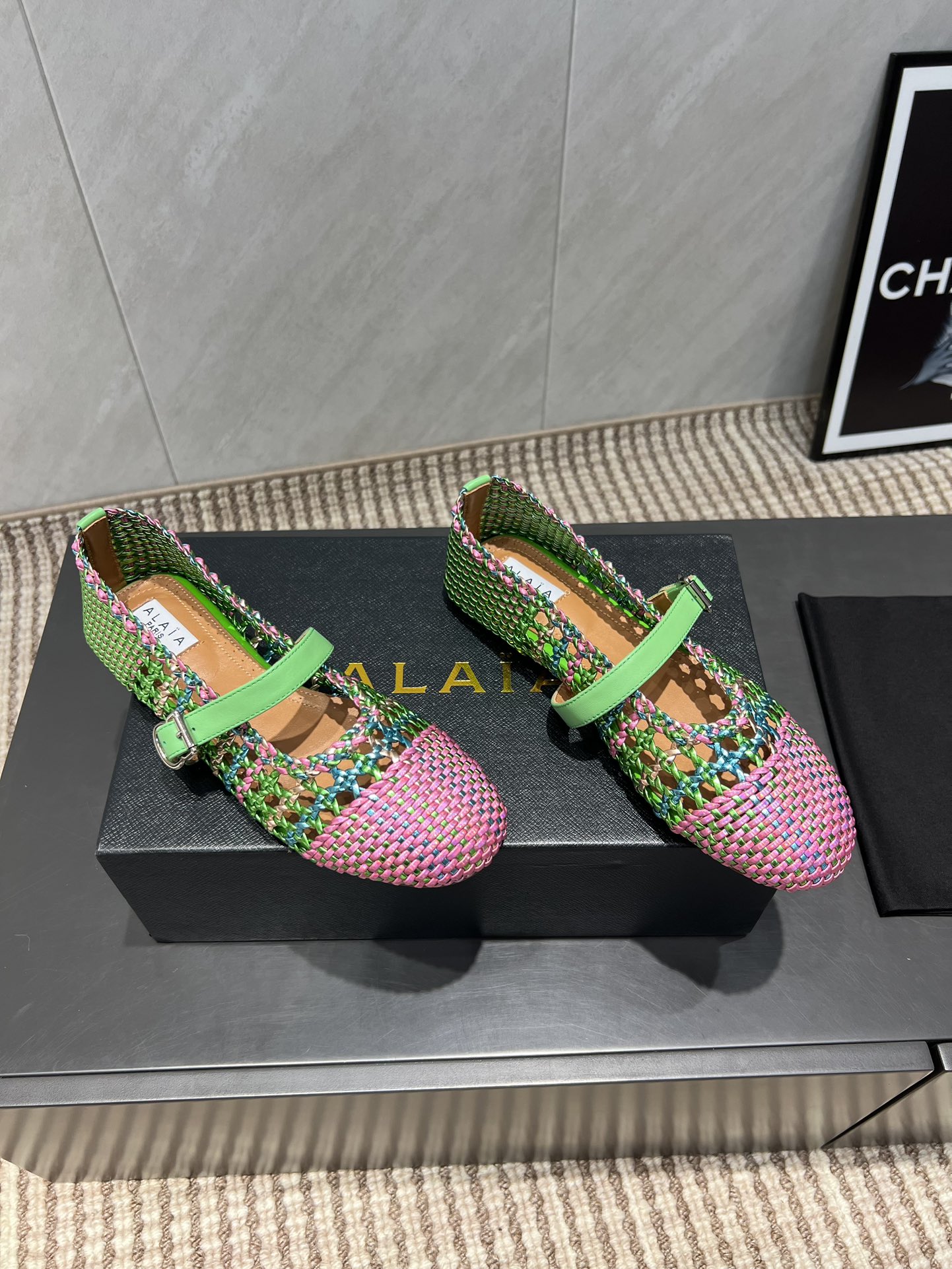 Alaia Round Toe Woven Ballet Flats Multicolor Leather, Size 36-39 3 i1755691309 8192 6