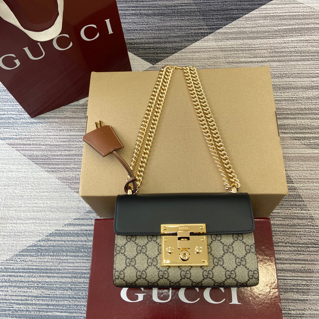 GUCCI GG钥匙锁扣 滑动链条包 小号