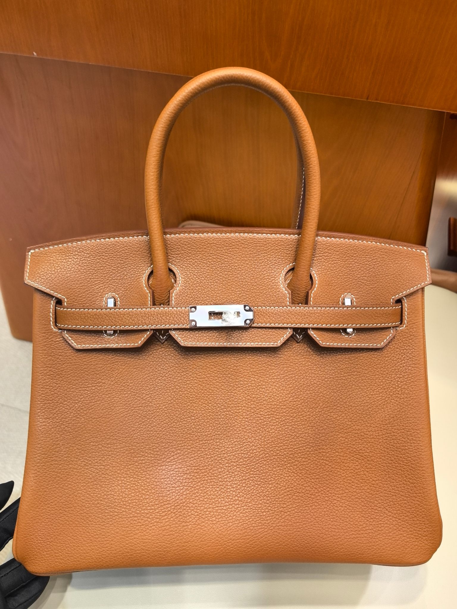 Hermès Birkin 30 Gold Togo Leather with Silver Hardware, Timeless Elegance