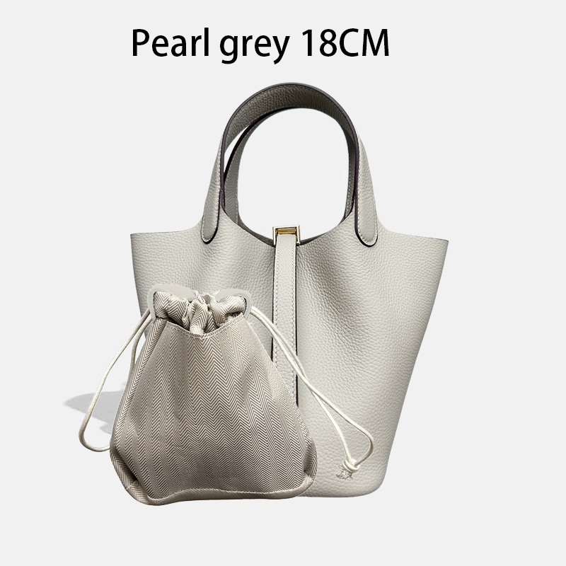 Piction 18cm pearl grey golden hardware or silver hardware