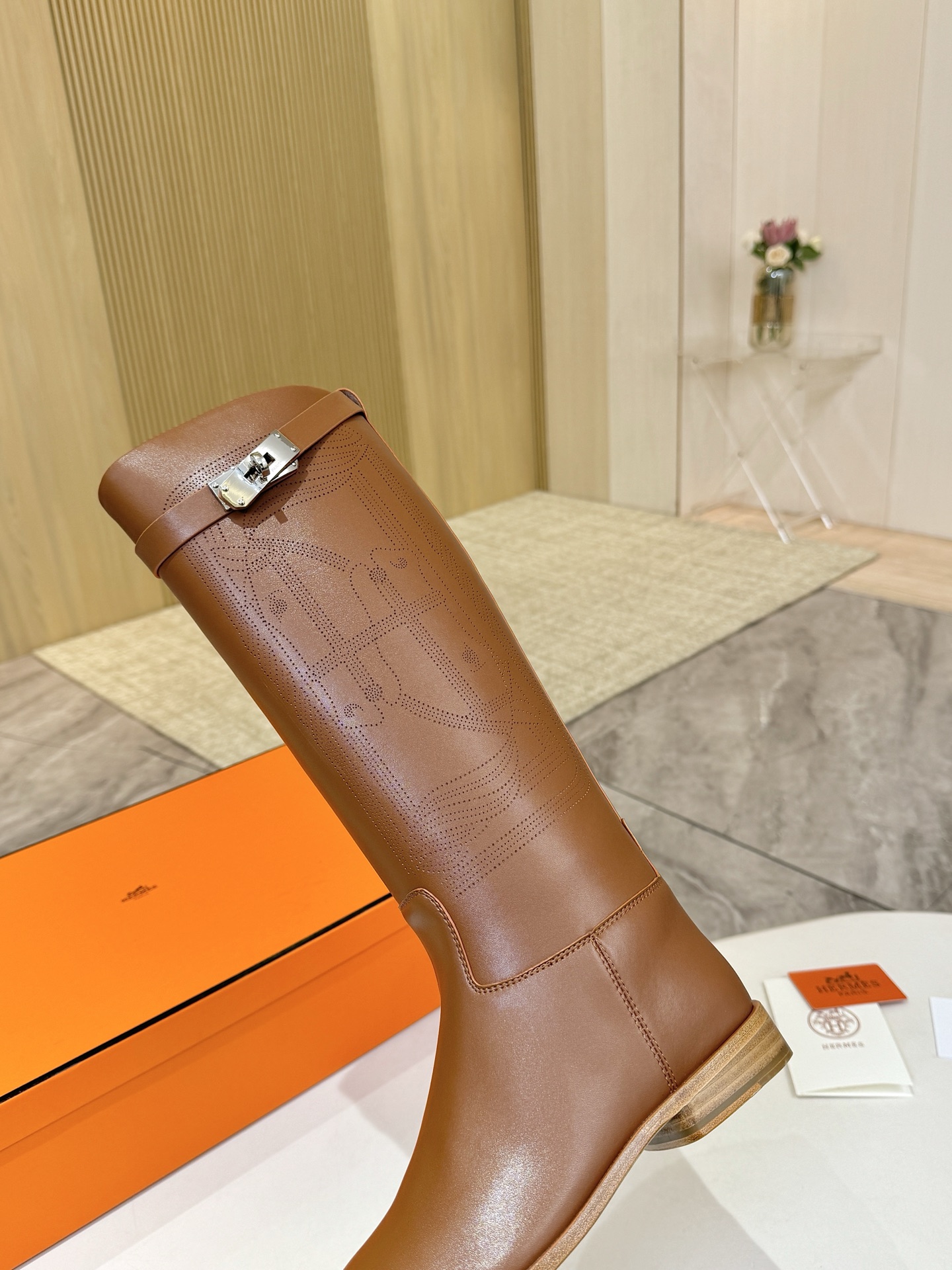 HERMES Brown Jumping Boots