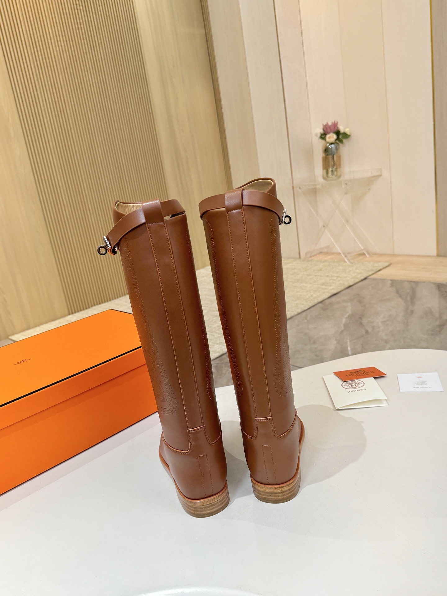 HERMES Brown Jumping Boots