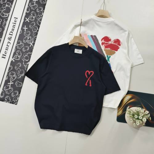 Products 39 AMI Unisex Heart Logo T-Shirt, Short Sleeve Cotton Tee, Casual Style