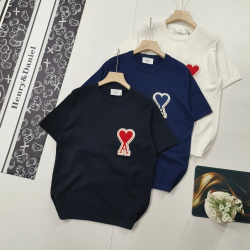 Ami Paris Classic Heart Logo Cotton T-Shirt - Short Sleeve - S to XL 1 Ami Paris Classic Heart Logo Cotton T-Shirt - Short Sleeve - S to XL