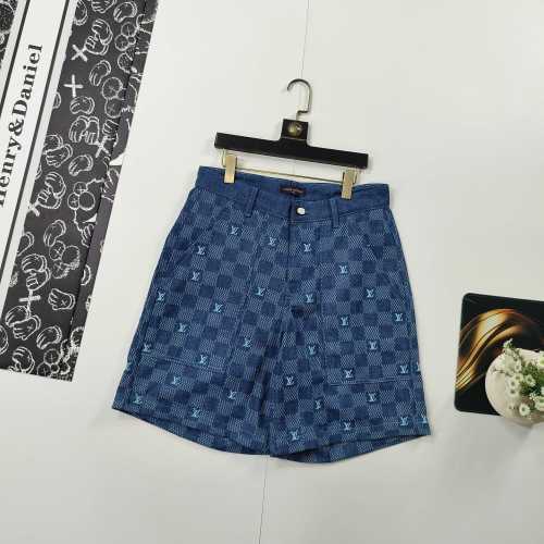 Louis Vuitton Jacquard Embroidered Denim Shorts Summer Lightweight 1 Louis Vuitton Jacquard Embroidered Denim Shorts Summer Lightweight