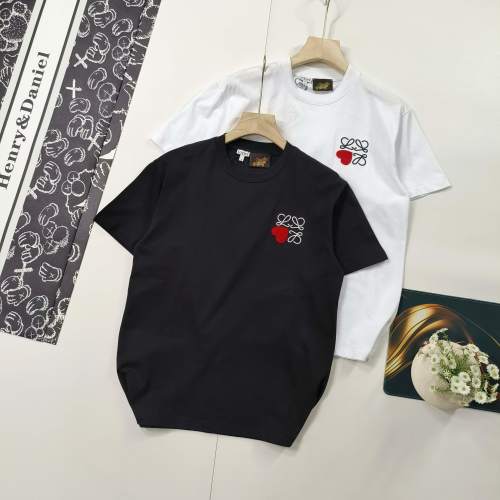 Loewe 25SS Heart Embroidery Logo Short Sleeve T-Shirt High-Quality Cotton Top 1 Loewe 25SS Heart Embroidery Logo Short Sleeve T-Shirt High-Quality Cotton Top