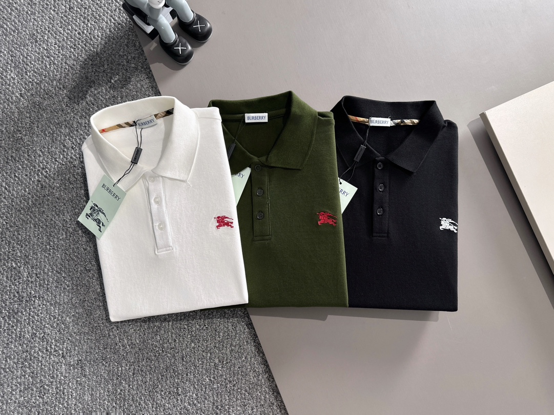 Burberry Men's Olive Green Polo Shirt - Short Sleeve, Classic Fit 9 i1751037039 7796 3