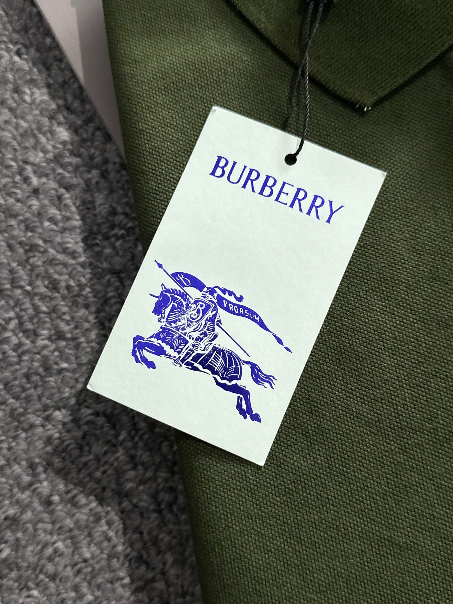 Burberry Men's Olive Green Polo Shirt - Short Sleeve, Classic Fit 7 i1751037039 971 6