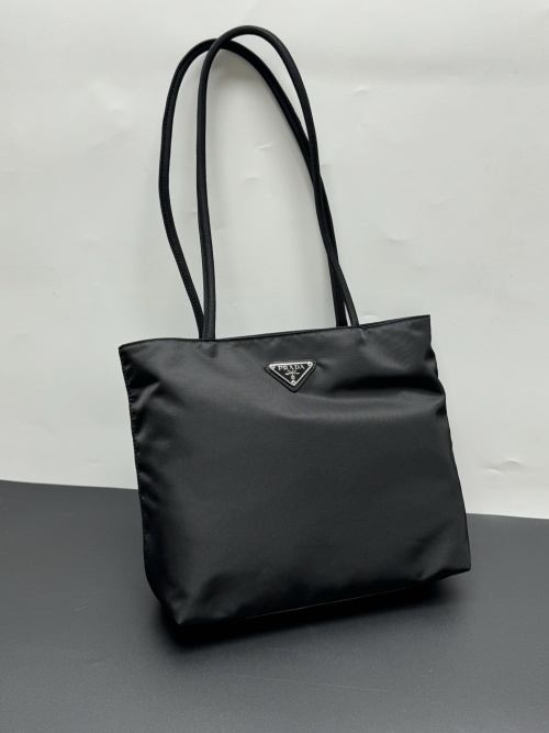 Prada Tote Bag, Waterproof Nylon Fabric, Shoulder Bag, Handbag - Black 1 Prada Tote Bag, Waterproof Nylon Fabric, Shoulder Bag, Handbag - Black
