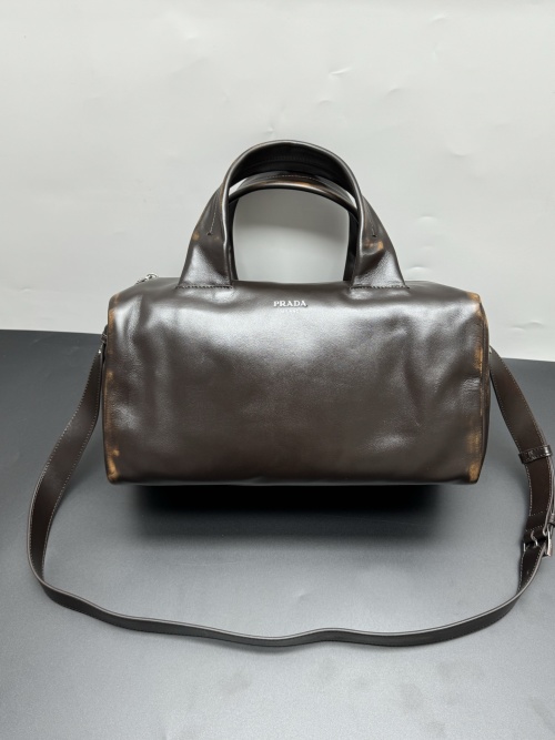 Prada 2025 Bowling Bag in Chocolate Brown Nappa Leather 1 Prada 2025 Bowling Bag in Chocolate Brown Nappa Leather