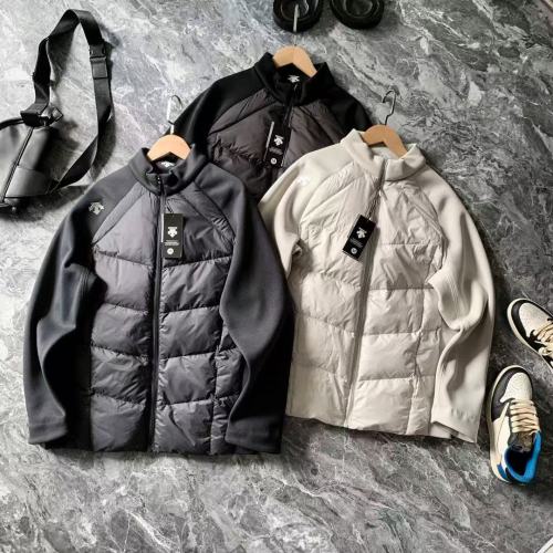 Descente Men's Fashionable Stand-Up Collar Padded Jacket - Stylish & Warm 1 Descente Men's Fashionable Stand-Up Collar Padded Jacket - Stylish & Warm